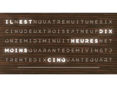 Orologio a parole luminose in ebano&nbsp;AURACHRONIS - AURANIS