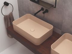 Lavabo rettangolare da appoggio in ceramica&nbsp;MATE - COLAVENE