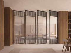 Sistema bilico ad anta multipla in vetro&nbsp;SYNCROSYSTEM - BARAUSSE