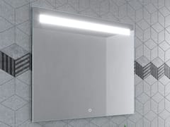 Specchio bagno rettangolare da parete con illuminazione integrata&nbsp;IZY BLUE - BISELARTE