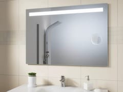 Specchio bagno da parete con illuminazione integrata e specchio d'ingrandimento&nbsp;IZY XL - BISELARTE