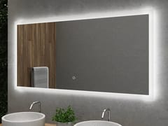 Specchio bagno rettangolare da parete con illuminazione integrata&nbsp;KAJU - BISELARTE