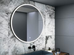 Specchio bagno rotondo da parete con illuminazione integrata&nbsp;MOON - BISELARTE