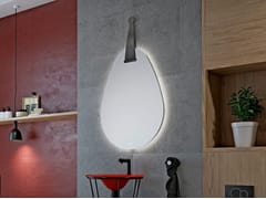 SPECCHIO BAGNO CON ILLUMINAZIONE INTEGRATA DA PARETE&nbsp;OVUM SUSPENDED - BISELARTE