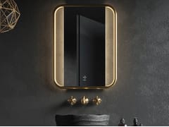 Specchio bagno da parete con illuminazione integrata con cornice&nbsp;TUBE - BISELARTE