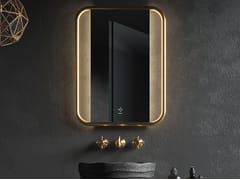 Specchio bagno da parete con illuminazione integrata con cornice&nbsp;TUBE - BISELARTE