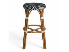 Sgabello da bar alto impilabile in rattan&nbsp;ELYSEE - BISTROMANIA  SAS