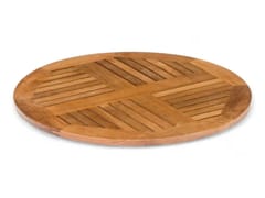 Piano per tavoli rotondo in teak&nbsp;TUILERIES round - BISTROMANIA  SAS