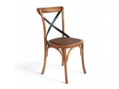 Sedia da ristorante in acciaio e legno&nbsp;VILLIERS - BISTROMANIA  SAS