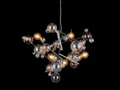 Lampada a sospensione fatta a mano in vetro&nbsp;BUBBLES CHANDELIER ROUND - BRAND VAN EGMOND