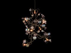 Lampada a sospensione fatta a mano in metallo&nbsp;BUBBLES SWIRL SCULPTURAL OBJECT - BRAND VAN EGMOND
