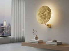 Applique foglia oro&nbsp;ROND� - BRG ILLUMINAZIONE GUARNIERI LORENZO E LEONARDO