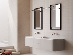 Mobile lavabo sospeso doppio con lavabo integrato&nbsp;GALIANO - BUTO DESIGN
