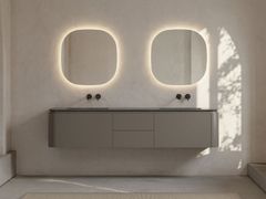 Mobile lavabo doppio sospeso con lavabo integrato&nbsp;GALIANO - BUTO DESIGN