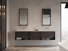 Mobile lavabo doppio sospeso con lavabo integrato&nbsp;KAIRU - BUTO DESIGN