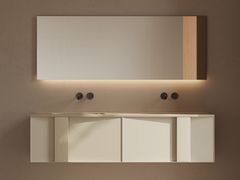 Mobile lavabo doppio sospeso con lavabo integrato&nbsp;RIBON - BUTO DESIGN