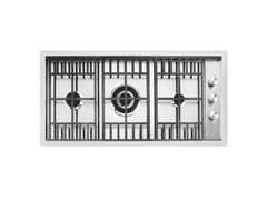 Piano cottura a gas da incasso filo top in acciaio inox&nbsp;1PLB2T - BARAZZA