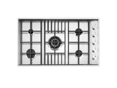 Piano cottura a gas da incasso filo top in acciaio inox&nbsp;1PLB5 - BARAZZA
