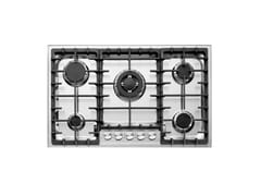 Piano cottura a gas da incasso filo top in acciaio inox&nbsp;OFFICINA 1POF80 - BARAZZA
