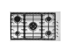 Piano cottura a gas da incasso filo top in acciaio inox&nbsp;OFFICINA 1POF90 - BARAZZA