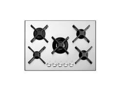 Piano cottura a gas da incasso in acciaio inox&nbsp;1PSP75 - BARAZZA