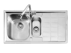 Lavello a una vasca e mezzo da incasso in acciaio inox con gocciolatoio&nbsp;B_LEVEL 1LLV100/D - 1LLV100/S - BARAZZA