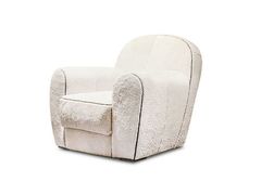 Poltrona in montone naturale con braccioli&nbsp;AMBURGO BABY MOUTON - BAXTER