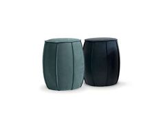 Pouf rotondo in pelle&nbsp;BONGO - BAXTER
