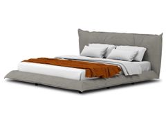 Letto matrimoniale imbottito in pelle&nbsp;GINEVRA - BAXTER