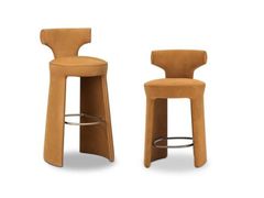 SGABELLO IMBOTTITO IN PELLE CON POGGIAPIEDI&nbsp;INGA - BAXTER