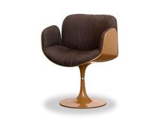 Sedia girevole in pelle con braccioli&nbsp;MARILYN - BAXTER