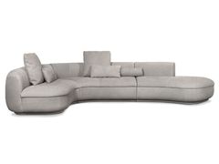 Divano curvo modulare in pelle&nbsp;PIAF - BAXTER