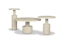 Tavolino da giardino rotondo in cemento&nbsp;PILAR - BAXTER