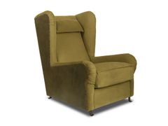 Poltrona berg�re in pelle con poggiatesta&nbsp;POCHETTE - BAXTER