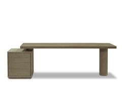 Scrivania rettangolare in pelle con cassetti&nbsp;VERBA VOLANT SLIM LEATHER - BAXTER