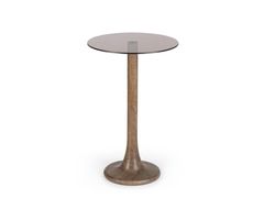 Tavolino alto in legno e vetro con base centrale&nbsp;ABERDEEN - ANDREA BIZZOTTO