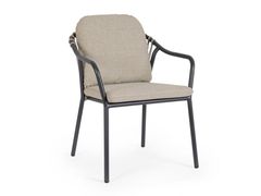 Sedia da giardino impilabile in alluminio con cuscino integrato&nbsp;EDVIGE - ANDREA BIZZOTTO