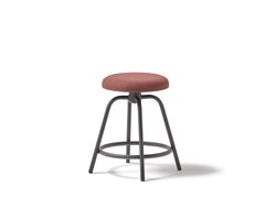 Sgabello basso girevole con seduta imbottita&nbsp;BOWLER - OMBRIA FACTORY