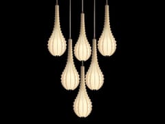 Lampada a sospensione fatta a mano in PLA (acido polilattico)&nbsp;DRAGO DROP LUSTRE - BLOOMBOOM