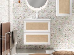 Mobile lavabo sospeso in legno con lavabo integrato&nbsp;CALMA - DIBANNI DESIGN