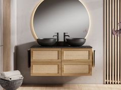 Mobile lavabo sospeso doppio in legno con cassetti&nbsp;CALMA - DIBANNI DESIGN