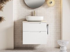 Mobile lavabo singolo sospeso in HDF con cassetti&nbsp;DELEITE - DIBANNI DESIGN