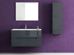 Mobile lavabo singolo sospeso con lavabo integrato SET CLOE - DIBANNI DESIGN