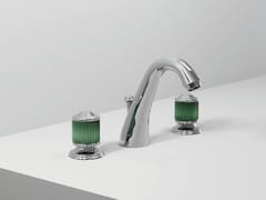 Rubinetto per lavabo a 3 fori da piano con piletta&nbsp;CRISTALLO - MARIO BONGIO