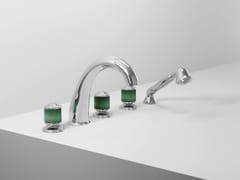 Rubinetto bordo vasca a 5 fori con doccetta&nbsp;CRISTALLO - MARIO BONGIO