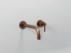 Miscelatore per lavabo a 2 fori a muro&nbsp;T LEVER - MARIO BONGIO