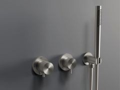 Miscelatore per doccia a 3 fori termostatico in acciaio inox&nbsp;TIME2020 BASIC - MARIO BONGIO