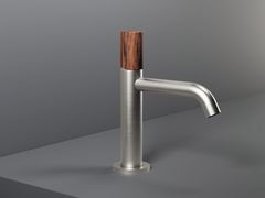 Miscelatore per lavabo da piano monocomando in acciaio inox&nbsp;TIME2020 WOOD - MARIO BONGIO