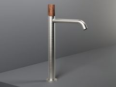 Miscelatore per lavabo alto da piano in acciaio inox&nbsp;TIME2020 WOOD - MARIO BONGIO