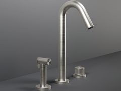 Miscelatore da cucina da piano in acciaio inox con doccetta estraibile&nbsp;TIME2020 - MARIO BONGIO